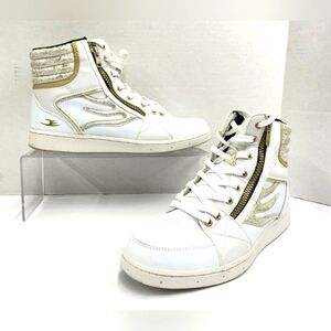 Dragon Beard Designer High Top Sneaker 2601 White Gold Japan Men 8.5 Women 10